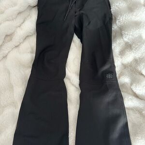 Black Flared Pants with Logo